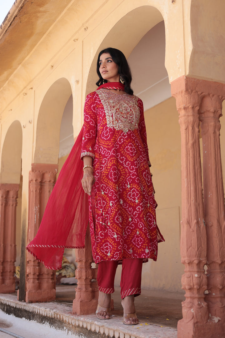 Pink Cotton Suits Gota Patti and Zardozi work