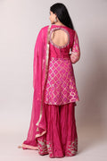 Pink Red Cotton Suits Gota Patti and Zardozi work